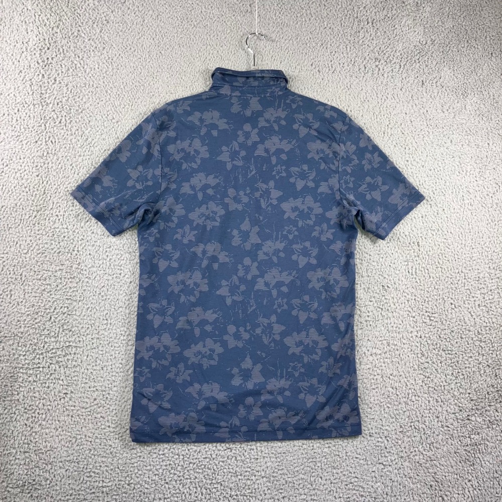 Travis Mathew Polo Shirt Men Medium Floral Print Short Sleeve Preppy Golf Casual - Picture 3 of 11